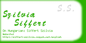 szilvia siffert business card